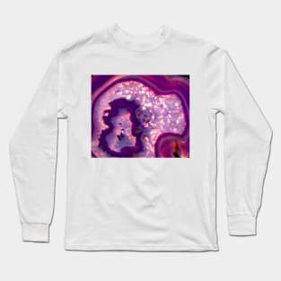 Purple Geode Crystal Long Sleeve T-Shirt